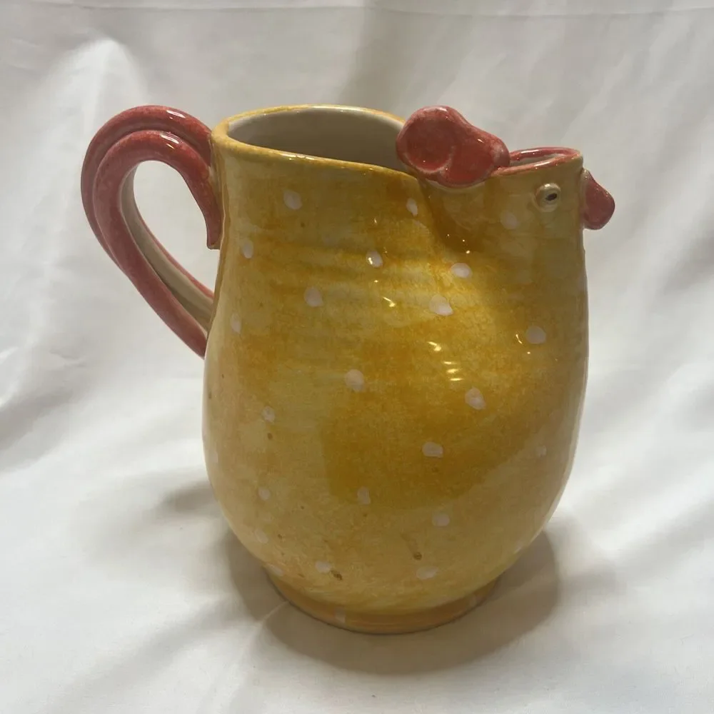 CERAMICHE LE FAVOLOSE‎ Rooster Pitcher Pottery Ceramic Art  8